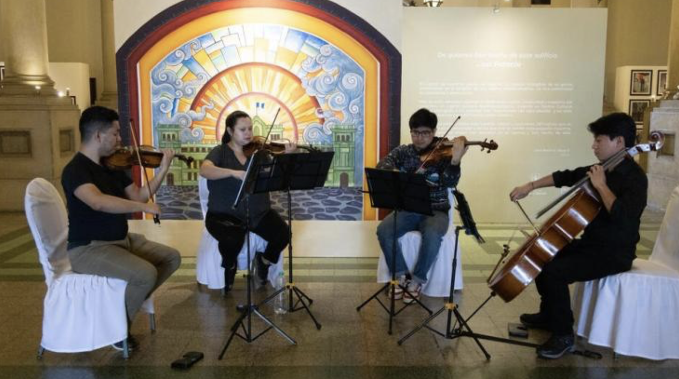 Cuarteto Primavera comparte un ensayo abierto en el Palacio Nacional de la Cultura.